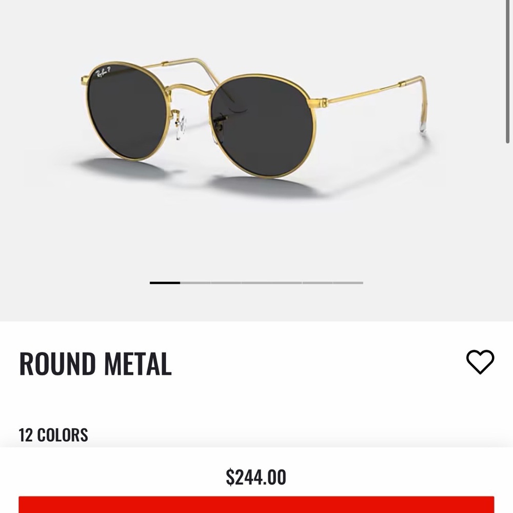 Ray-Ban ROUND METAL POLISHED GOLD/BLACK FRAMES